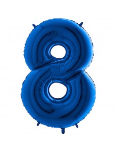 Balão Número 8 Azul 